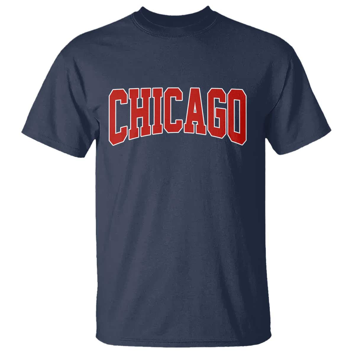 Retro Chicago T Shirt Vintage Chicago Throwback Athletic Sports Style 80s 90s TS10 Navy Print Your Wear