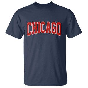 Retro Chicago T Shirt Vintage Chicago Throwback Athletic Sports Style 80s 90s TS10 Navy Print Your Wear