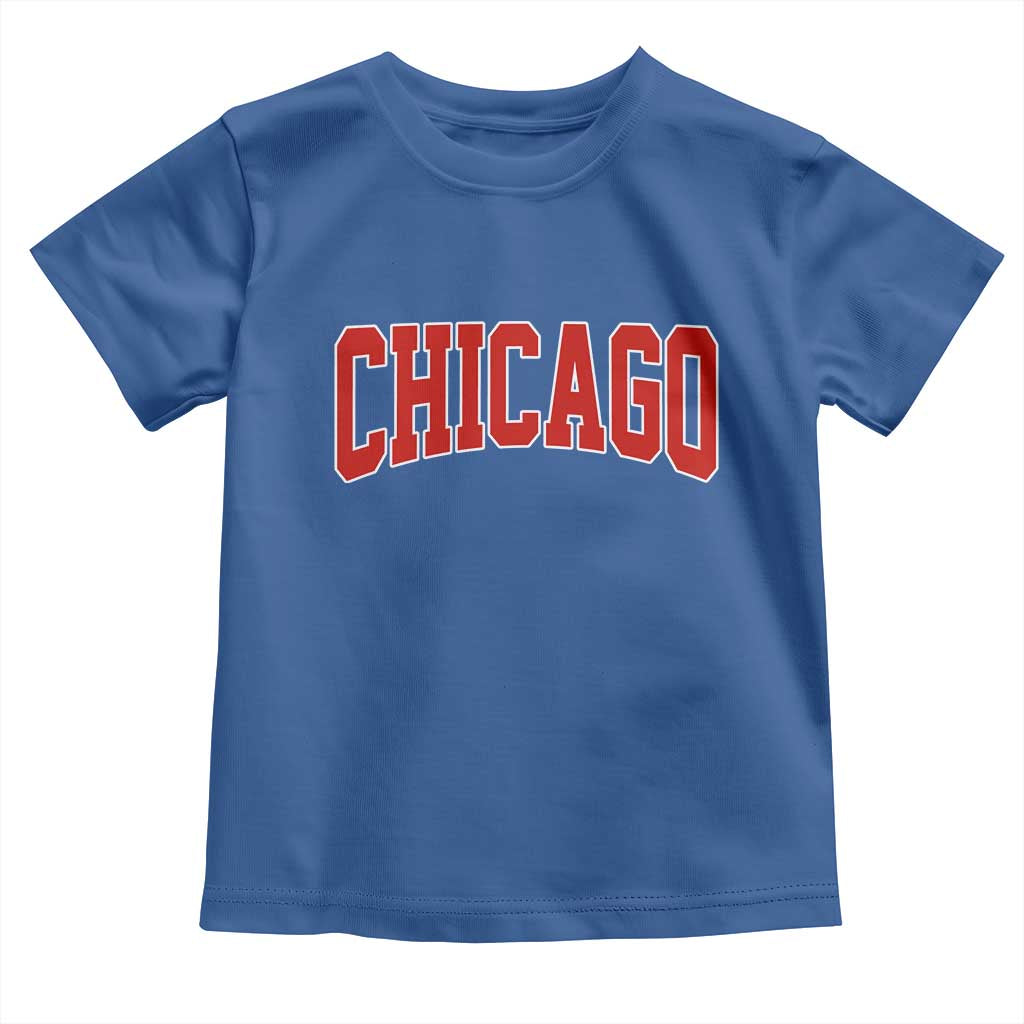 Retro Chicago Toddler T Shirt Vintage Chicago Throwback Athletic Sports Style 80s 90s TS10 Royal Blue Print Your Wear