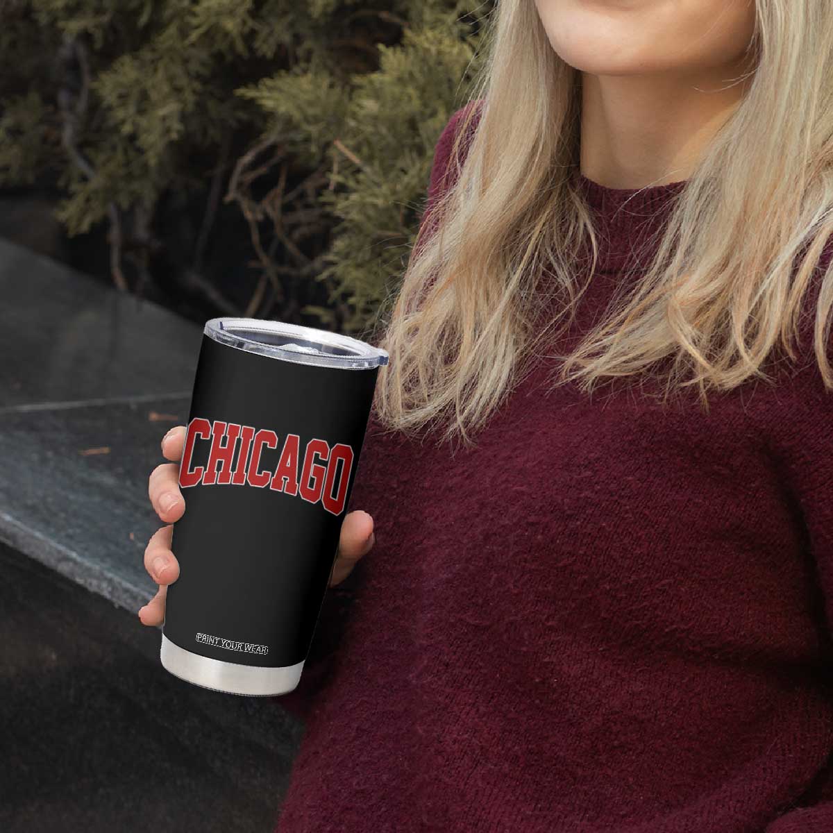 Retro Chicago Tumbler Cup Vintage Chicago Throwback Athletic Sports Style 80s 90s TS10 Print Your Wear