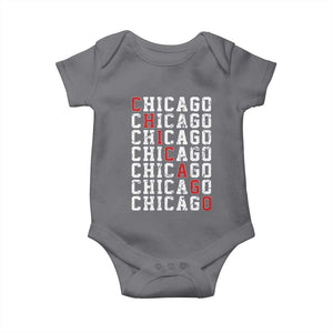Vintage Chicago Baby Onesie Retro Distressed Classic Chicago TS10 Charcoal Print Your Wear