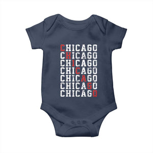 Vintage Chicago Baby Onesie Retro Distressed Classic Chicago TS10 Navy Print Your Wear