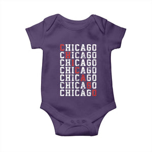Vintage Chicago Baby Onesie Retro Distressed Classic Chicago TS10 Purple Print Your Wear