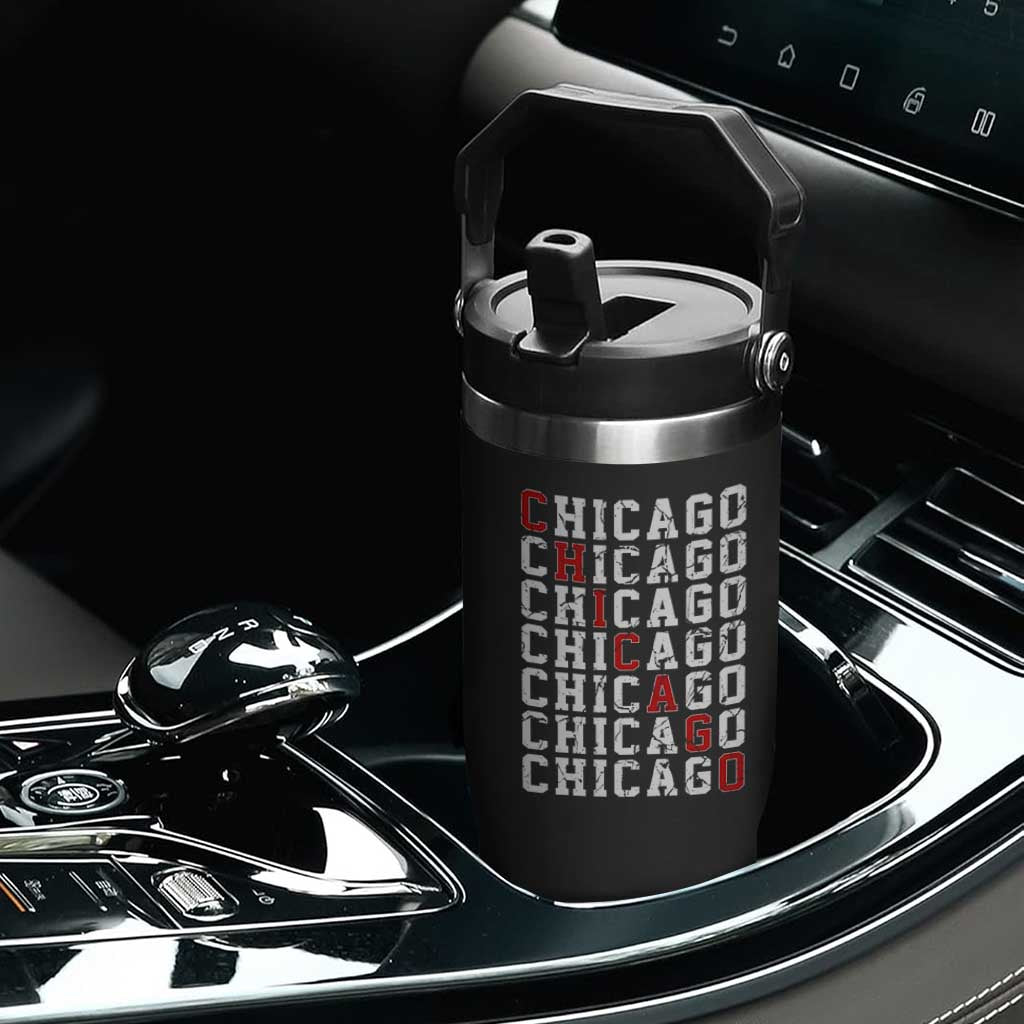 Vintage Chicago Flip Straw Tumbler Retro Distressed Classic Chicago TS10 Print Your Wear