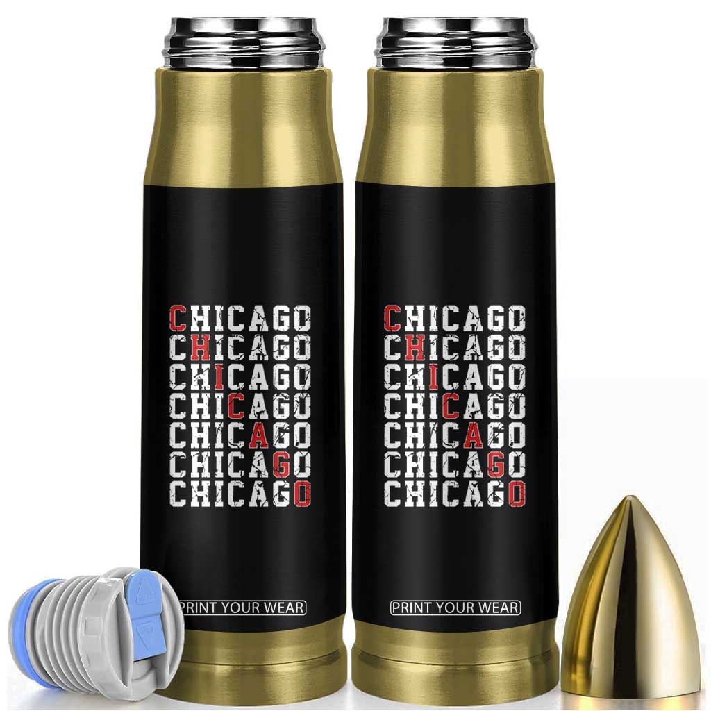 Vintage Chicago Bullet Tumbler Retro Distressed Classic Chicago TS10 Black Print Your Wear