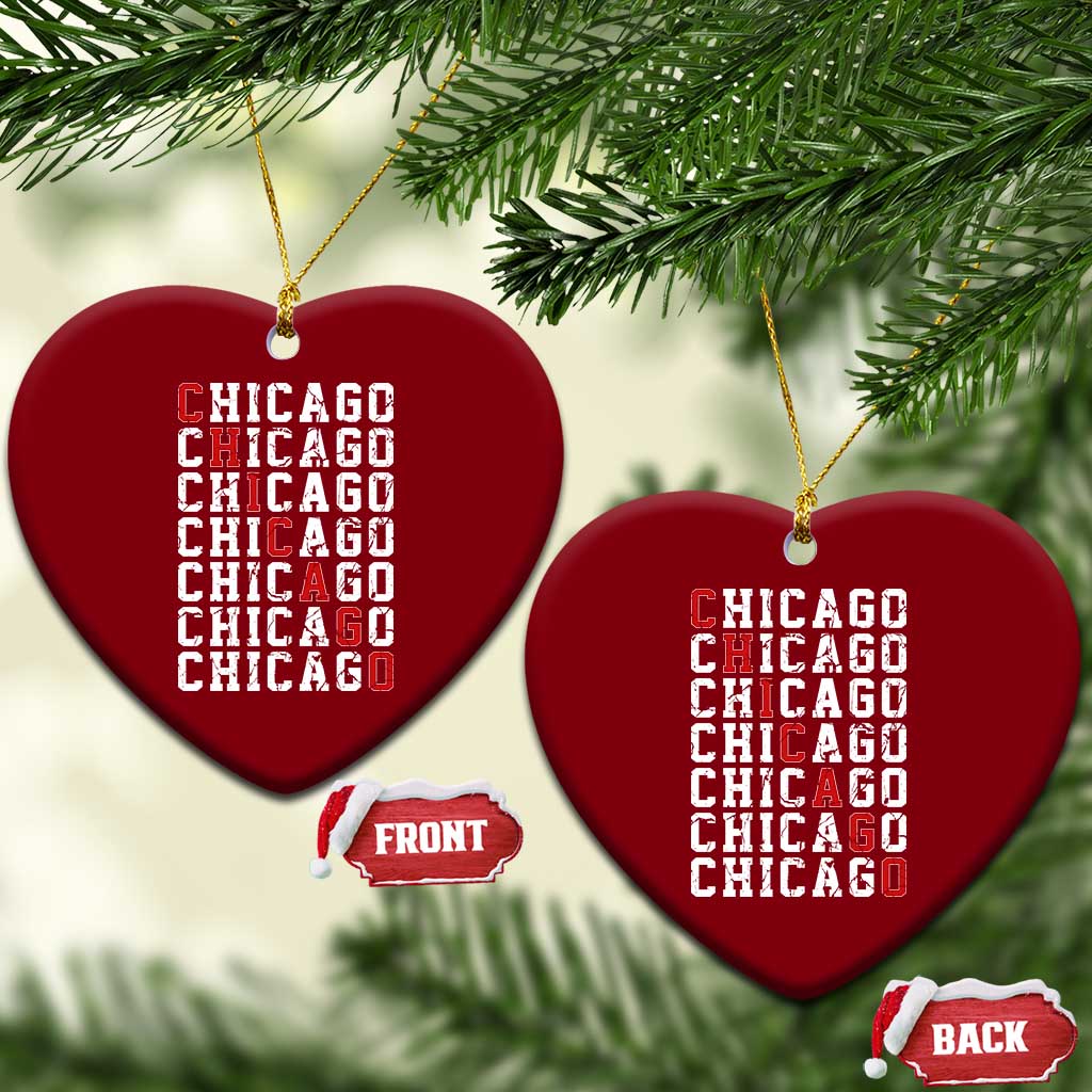 Vintage Chicago Ceramic Ornament Retro Distressed Classic Chicago TS10 Print Your Wear