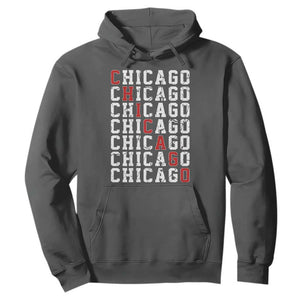 Vintage Chicago Hoodie Retro Distressed Classic Chicago TS10 Dark Heather Print Your Wear