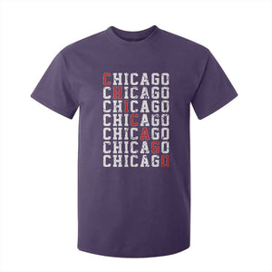 Vintage Chicago T Shirt For Kid Retro Distressed Classic Chicago TS10 Purple Print Your Wear