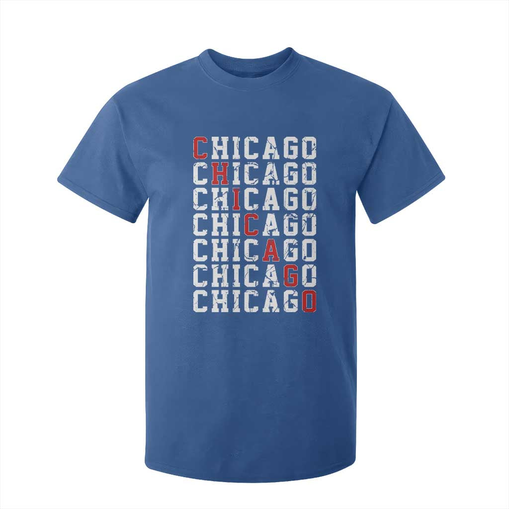 Vintage Chicago T Shirt For Kid Retro Distressed Classic Chicago TS10 Royal Blue Print Your Wear