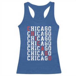 Vintage Chicago Racerback Tank Top Retro Distressed Classic Chicago TS10 Royal Blue Print Your Wear