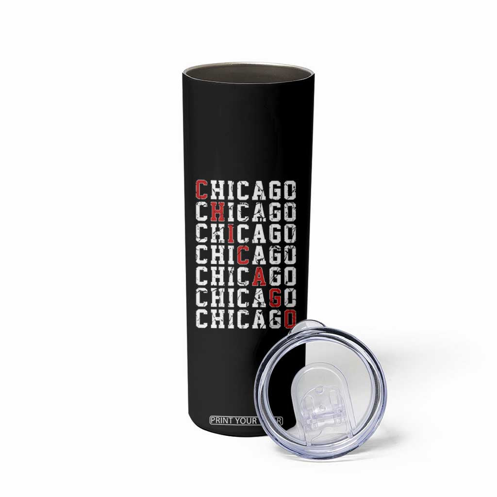 Vintage Chicago Skinny Tumbler Retro Distressed Classic Chicago TS10 Print Your Wear