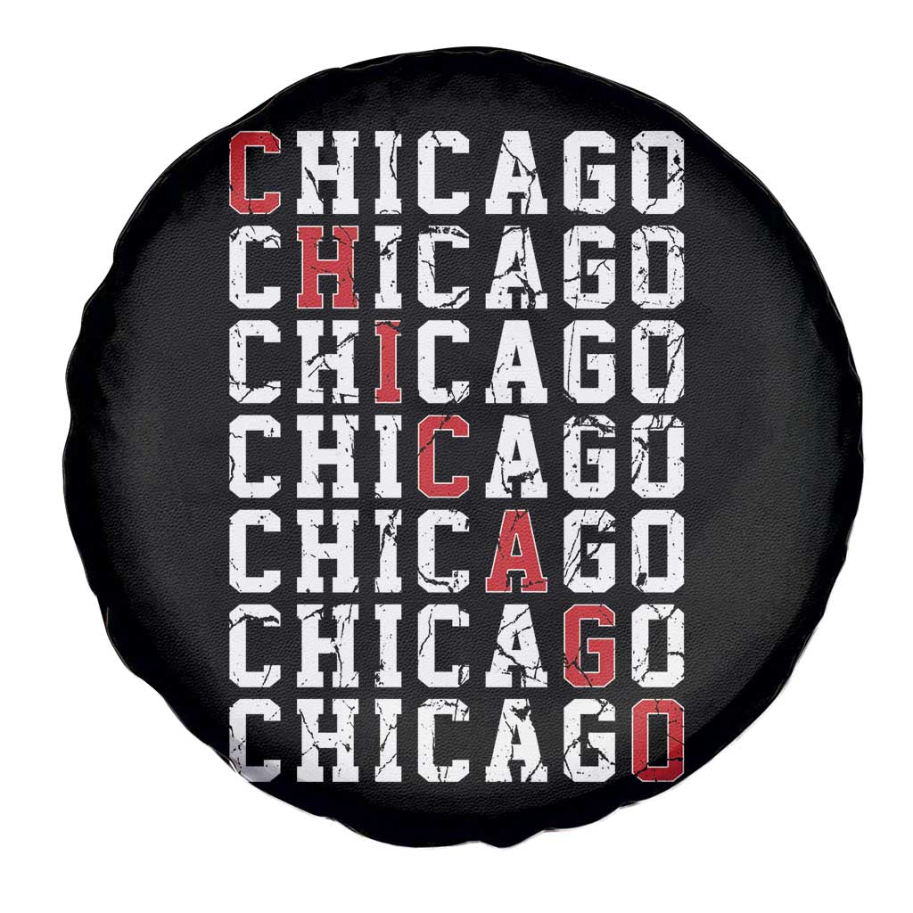 Vintage Chicago Spare Tire Cover Retro Distressed Classic Chicago TS10 Print Your Wear