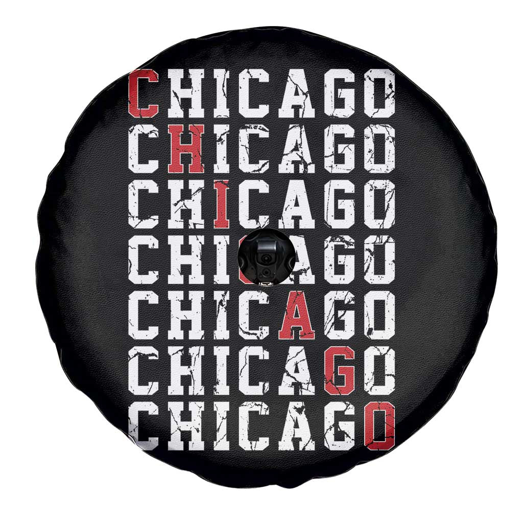 Vintage Chicago Spare Tire Cover Retro Distressed Classic Chicago TS10 Print Your Wear