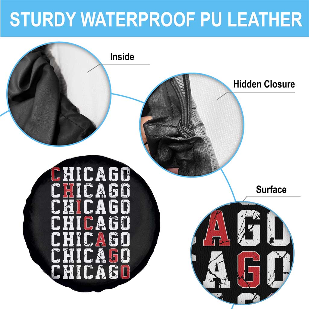 Vintage Chicago Spare Tire Cover Retro Distressed Classic Chicago TS10 Print Your Wear