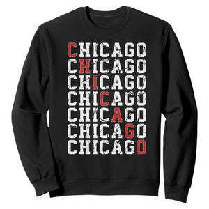 Vintage Chicago Sweatshirt Retro Distressed Classic Chicago TS10 Black Print Your Wear