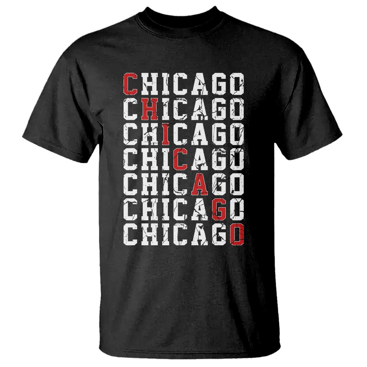 Vintage Chicago T Shirt Retro Distressed Classic Chicago TS10 Black Print Your Wear