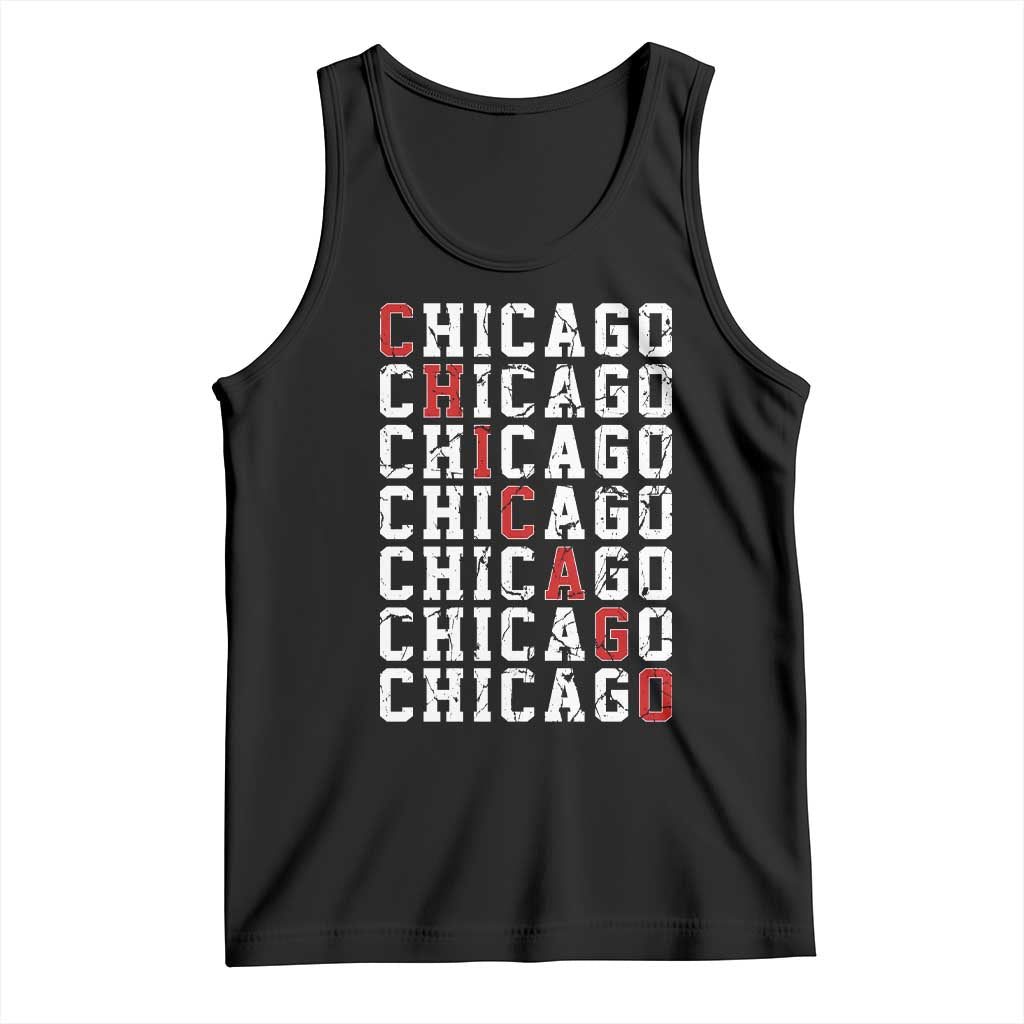 Vintage Chicago Tank Top Retro Distressed Classic Chicago TS10 Black Print Your Wear