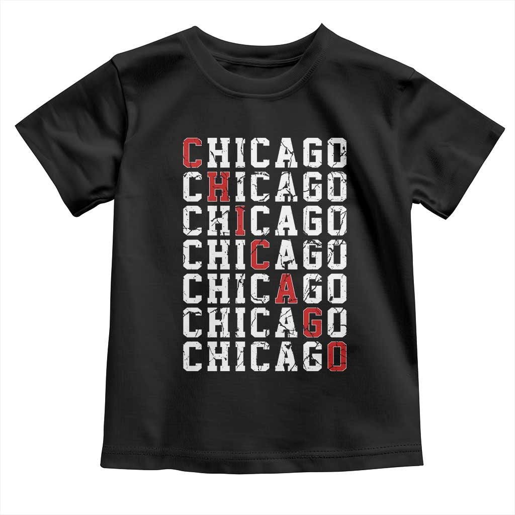 Vintage Chicago Toddler T Shirt Retro Distressed Classic Chicago TS10 Black Print Your Wear