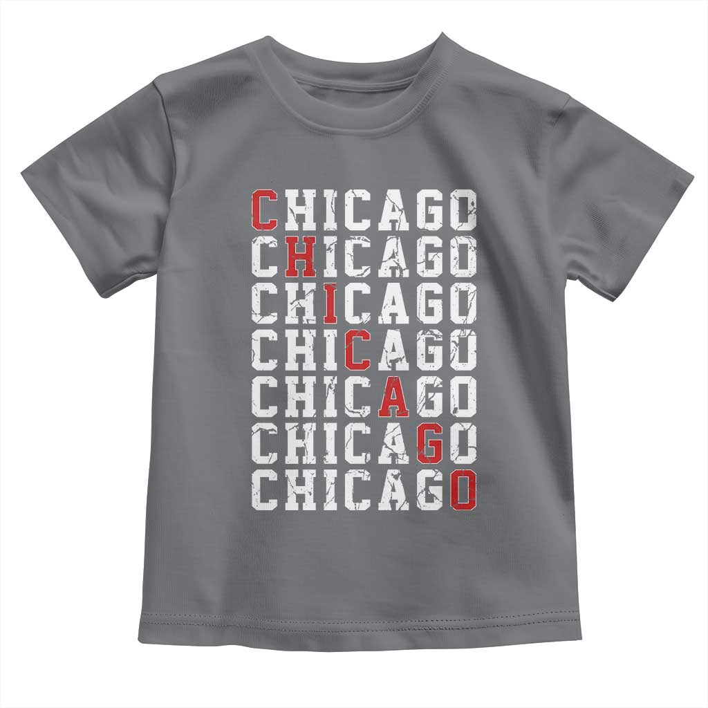Vintage Chicago Toddler T Shirt Retro Distressed Classic Chicago TS10 Charcoal Print Your Wear