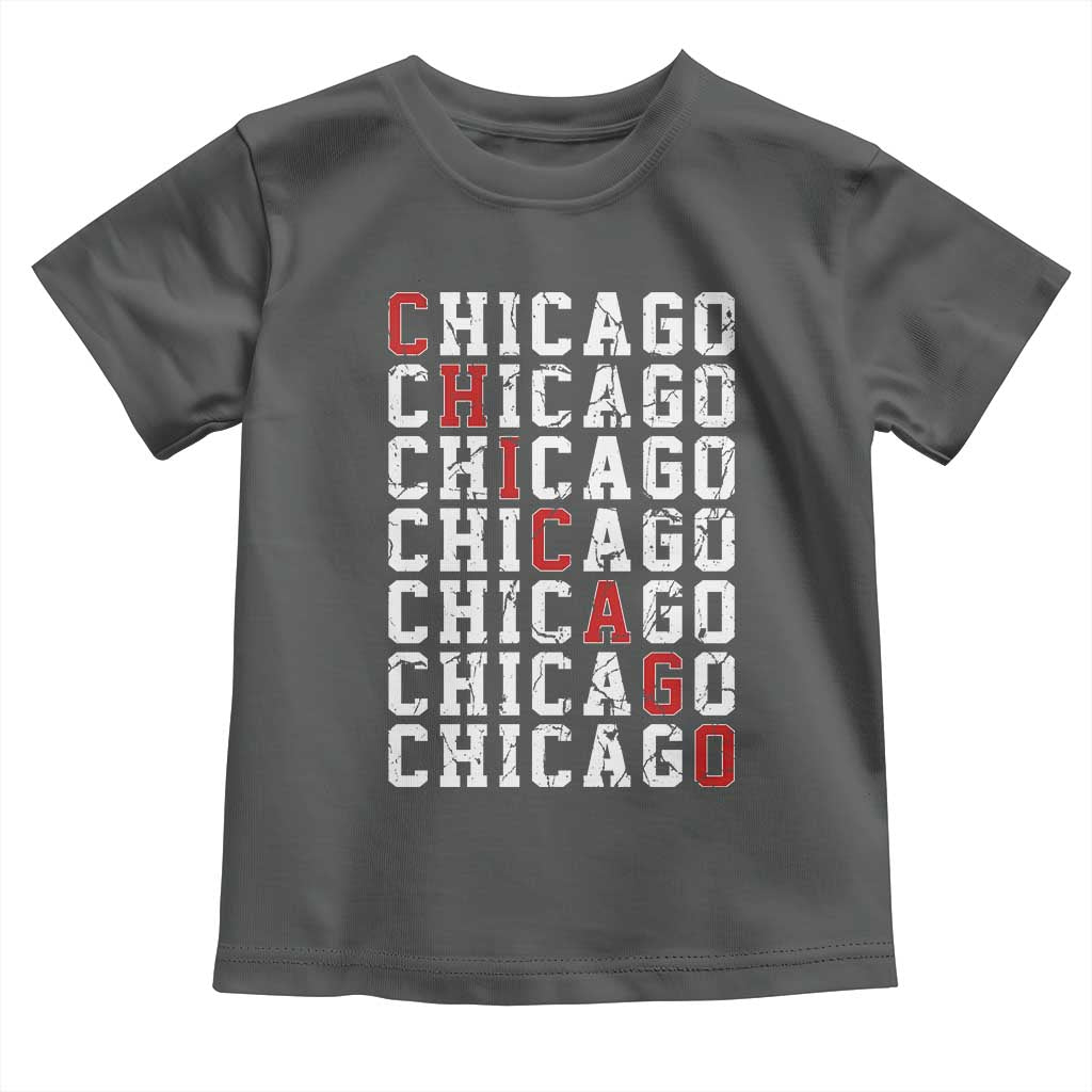Vintage Chicago Toddler T Shirt Retro Distressed Classic Chicago TS10 Dark Heather Print Your Wear