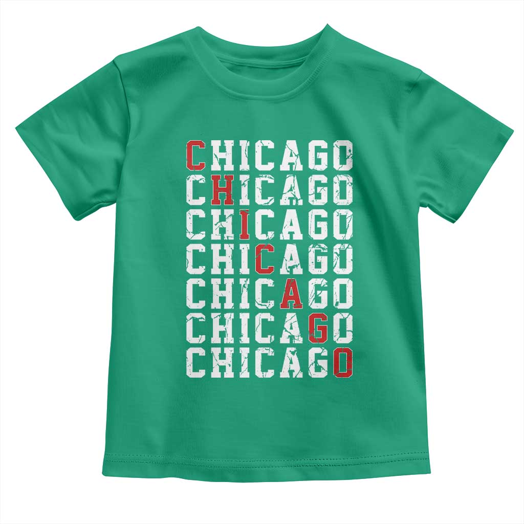 Vintage Chicago Toddler T Shirt Retro Distressed Classic Chicago TS10 Irish Green Print Your Wear