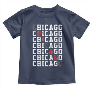 Vintage Chicago Toddler T Shirt Retro Distressed Classic Chicago TS10 Navy Print Your Wear