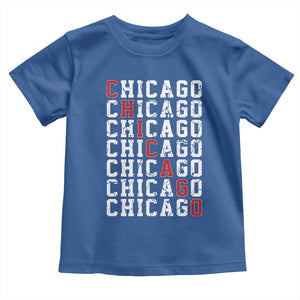 Vintage Chicago Toddler T Shirt Retro Distressed Classic Chicago TS10 Royal Blue Print Your Wear