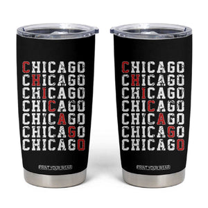 Vintage Chicago Tumbler Cup Retro Distressed Classic Chicago TS10 Black Print Your Wear