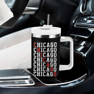 Vintage Chicago Tumbler With Handle Retro Distressed Classic Chicago TS10 Print Your Wear