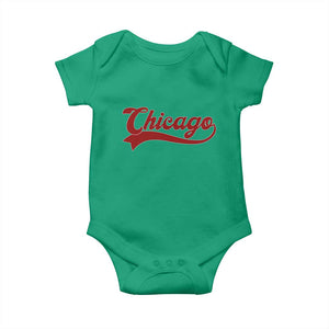Retro Chicago Baby Onesie Varsity Script Vintage Sports Jersey Style 80s 90s TS10 Irish Green Print Your Wear