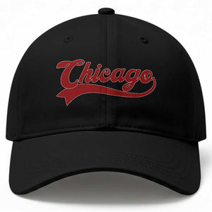 Retro Chicago Baseball Cap Varsity Script Vintage Sports Jersey Style 80s 90s TS10 Print Your Wear