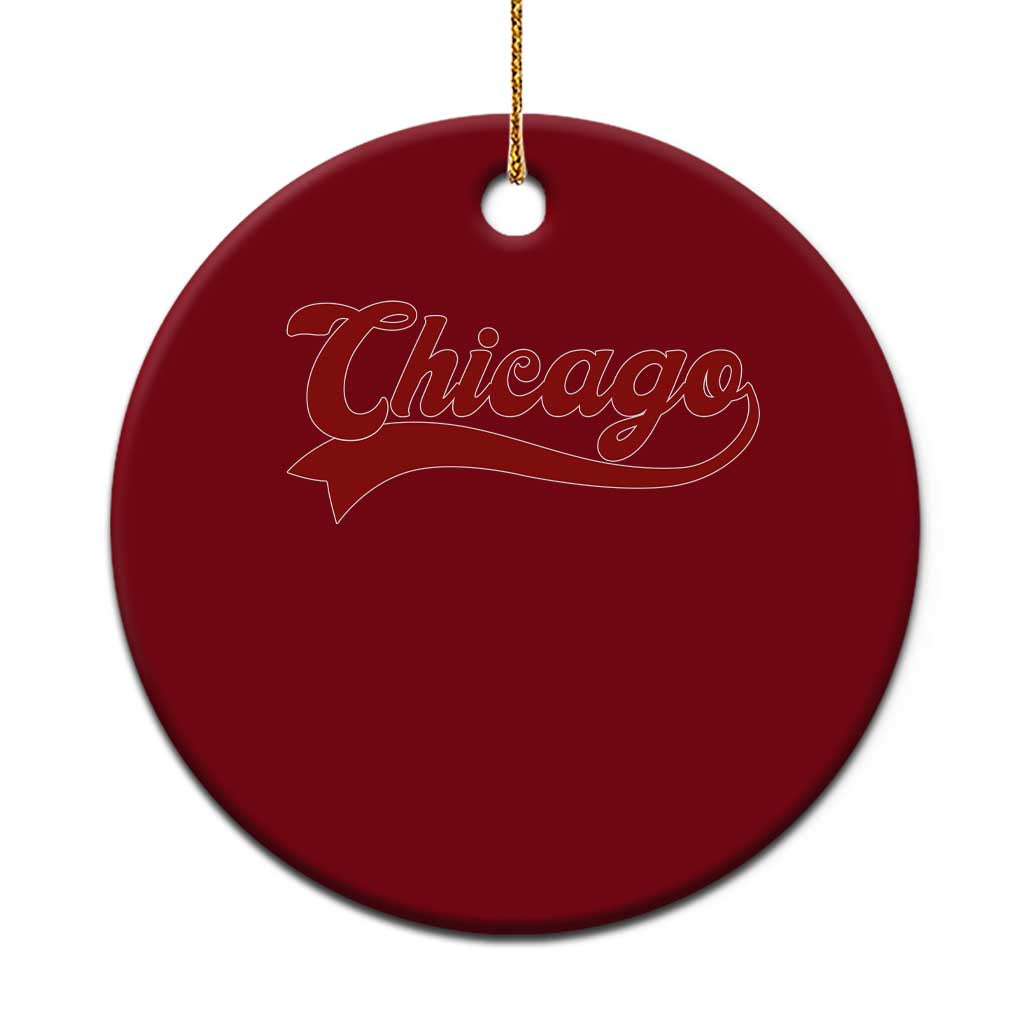 Retro Chicago Ceramic Ornament Varsity Script Vintage Sports Jersey Style 80s 90s TS10 1pc Red Print Your Wear