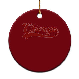 Retro Chicago Ceramic Ornament Varsity Script Vintage Sports Jersey Style 80s 90s TS10 1pc Red Print Your Wear
