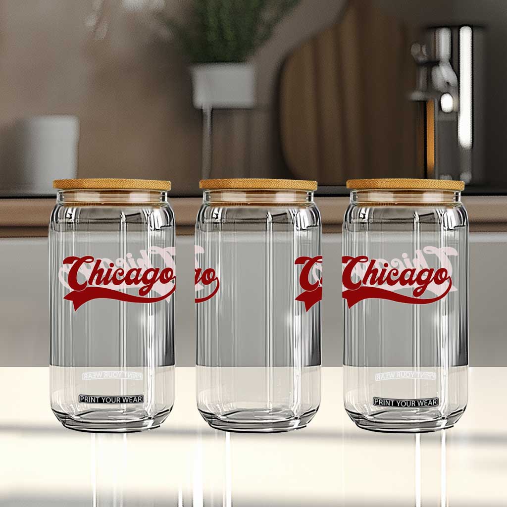 Retro Chicago Glass Can Varsity Script Vintage Sports Jersey Style 80s 90s TS10 Print Your Wear