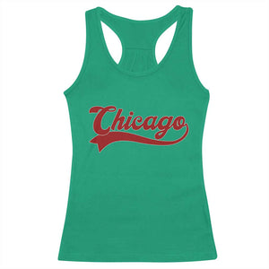 Retro Chicago Racerback Tank Top Varsity Script Vintage Sports Jersey Style 80s 90s TS10 Irish Green Print Your Wear