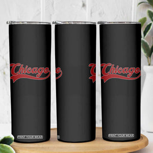 Retro Chicago Skinny Tumbler Varsity Script Vintage Sports Jersey Style 80s 90s TS10 Print Your Wear