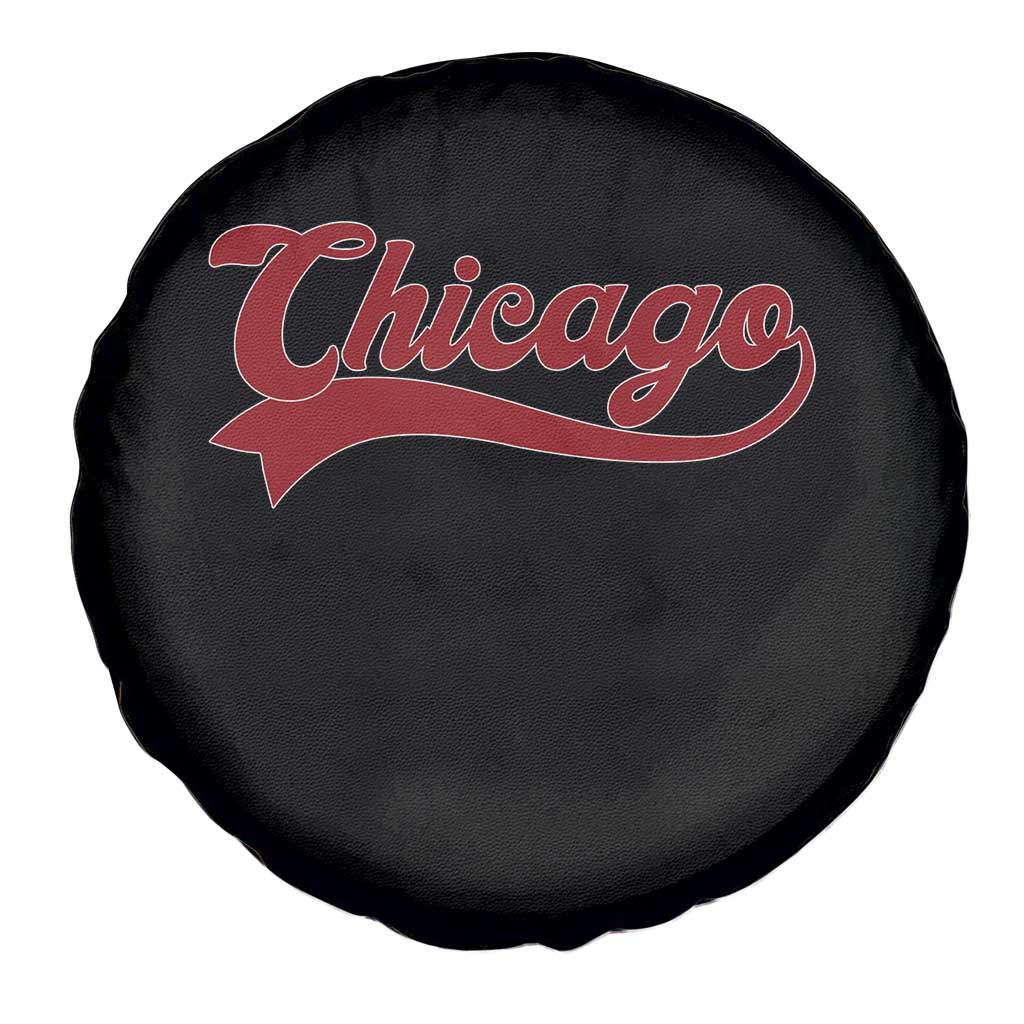 Retro Chicago Spare Tire Cover Varsity Script Vintage Sports Jersey Style 80s 90s TS10 Print Your Wear