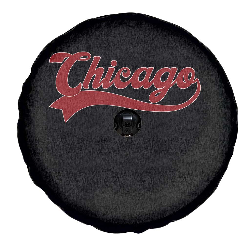 Retro Chicago Spare Tire Cover Varsity Script Vintage Sports Jersey Style 80s 90s TS10 Print Your Wear