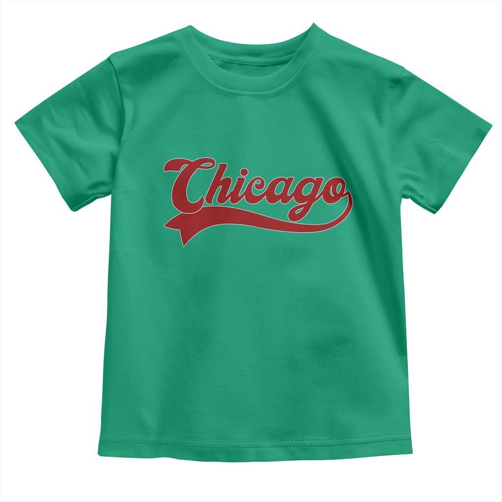 Retro Chicago Toddler T Shirt Varsity Script Vintage Sports Jersey Style 80s 90s TS10 Irish Green Print Your Wear