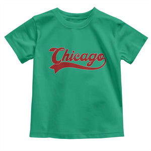 Retro Chicago Toddler T Shirt Varsity Script Vintage Sports Jersey Style 80s 90s TS10 Irish Green Print Your Wear
