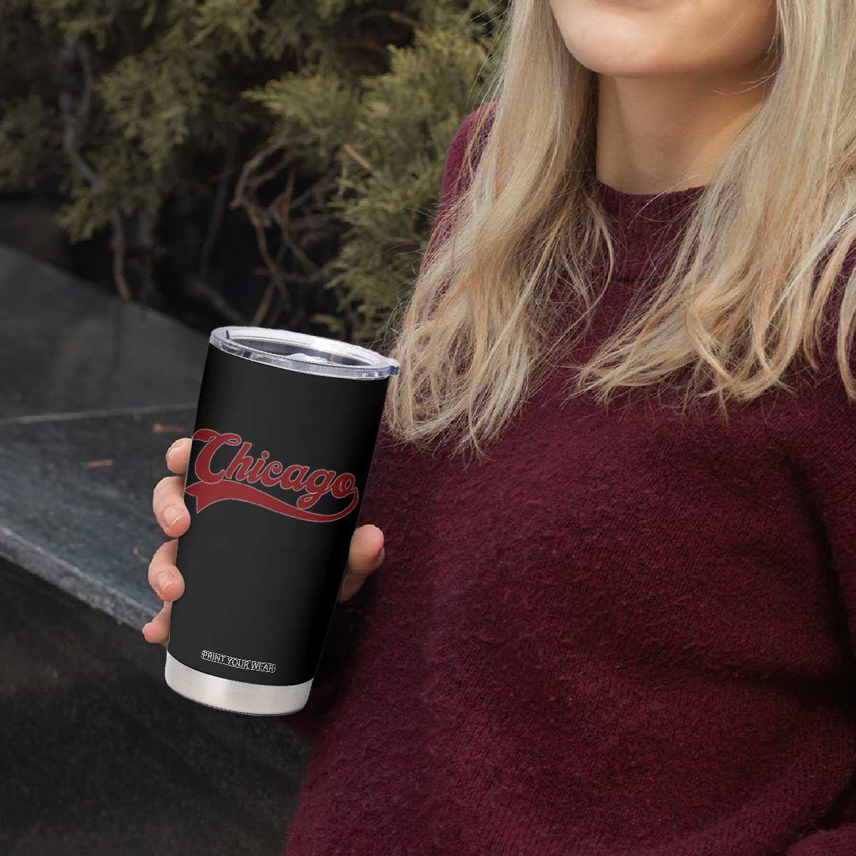 Retro Chicago Tumbler Cup Varsity Script Vintage Sports Jersey Style 80s 90s TS10 Print Your Wear