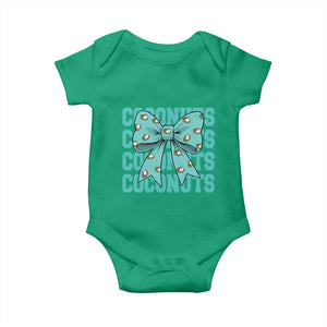 Retro Coconuts Coquette Bow Baby Onesie Summer Beach Coconut Fruit Humor TS10 Irish Green Print Your Wear