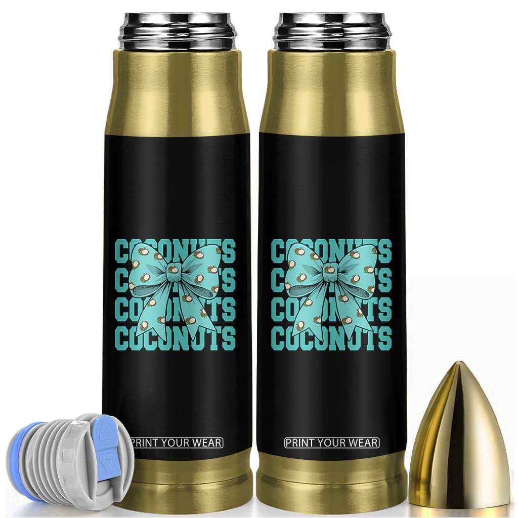 Retro Coconuts Coquette Bow Bullet Tumbler Summer Beach Coconut Fruit Humor TS10 Black Print Your Wear
