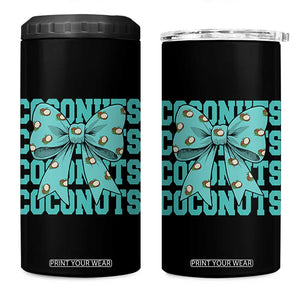 Retro Coconuts Coquette Bow 4 in 1 Can Cooler Tumbler Summer Beach Coconut Fruit Humor TS10 One Size: 16 oz Black Print Your Wear