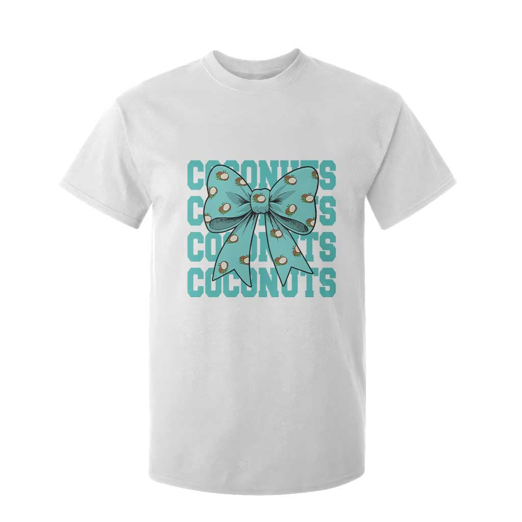 Retro Coconuts Coquette Bow T Shirt For Kid Summer Beach Coconut Fruit Humor TS10 White Print Your Wear