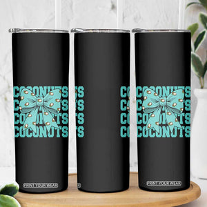 Retro Coconuts Coquette Bow Skinny Tumbler Summer Beach Coconut Fruit Humor TS10 Print Your Wear