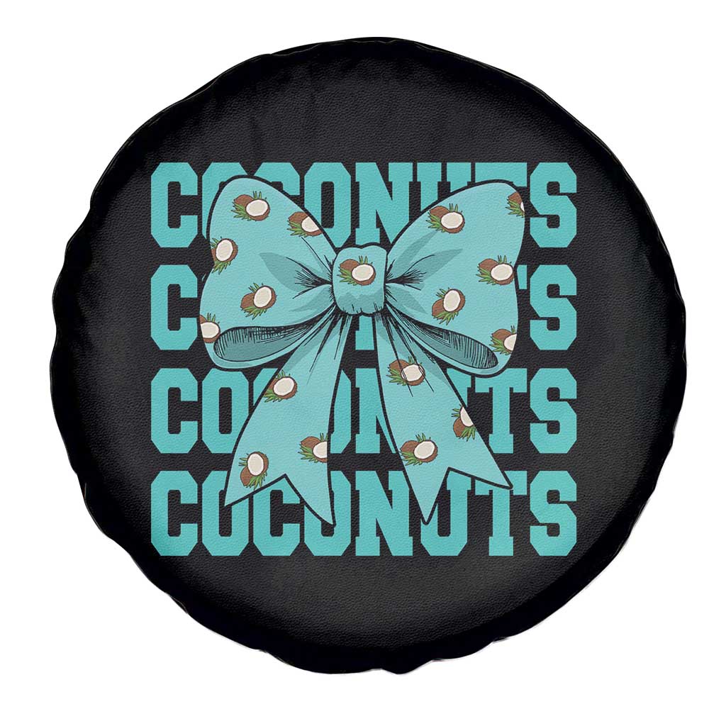 Retro Coconuts Coquette Bow Spare Tire Cover Summer Beach Coconut Fruit Humor TS10 Print Your Wear