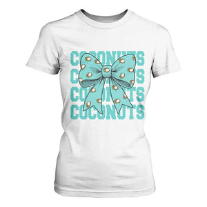 Retro Coconuts Coquette Bow T Shirt For Women Summer Beach Coconut Fruit Humor TS10 White Print Your Wear