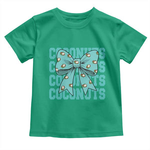 Retro Coconuts Coquette Bow Toddler T Shirt Summer Beach Coconut Fruit Humor TS10 Irish Green Print Your Wear