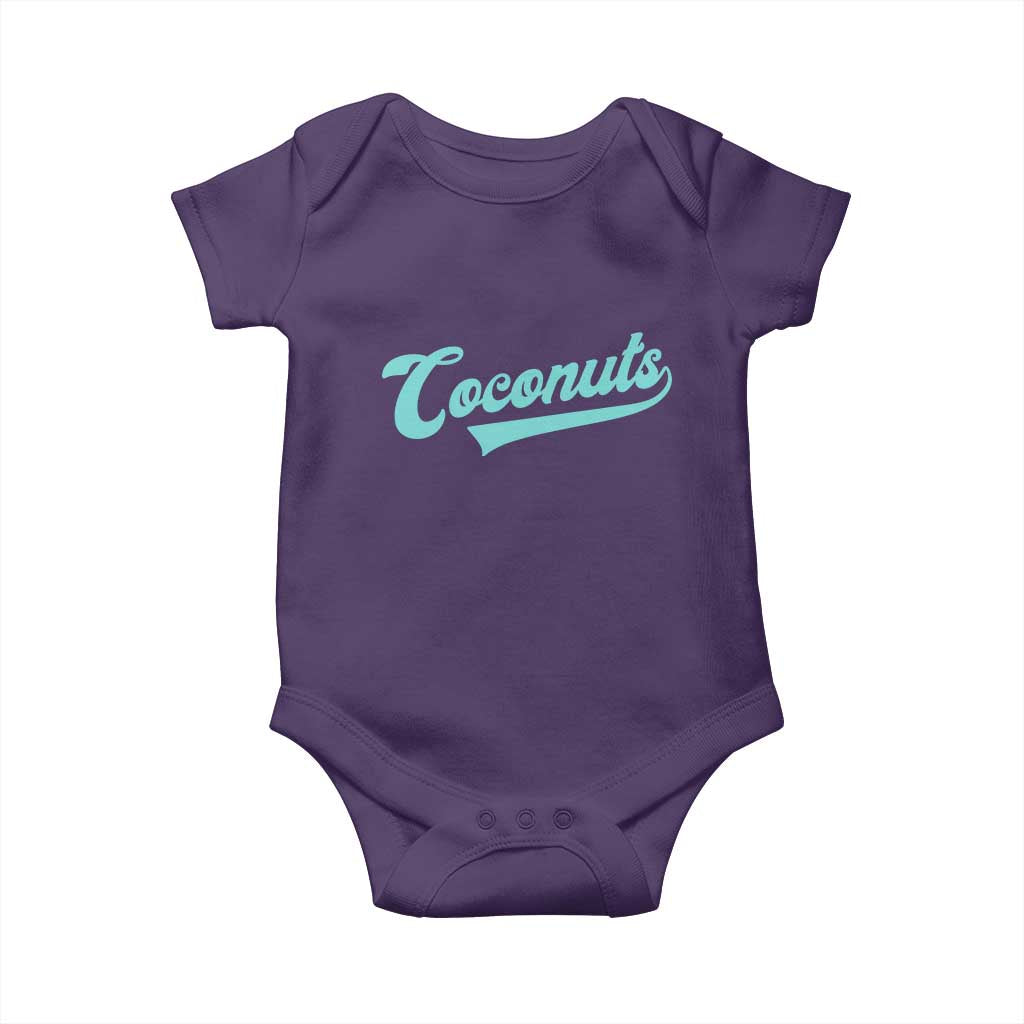 Vintage Coconut Baby Onesie Retro Throwback Popular Fruit Humor Coconuts Classic TS10 Purple Print Your Wear